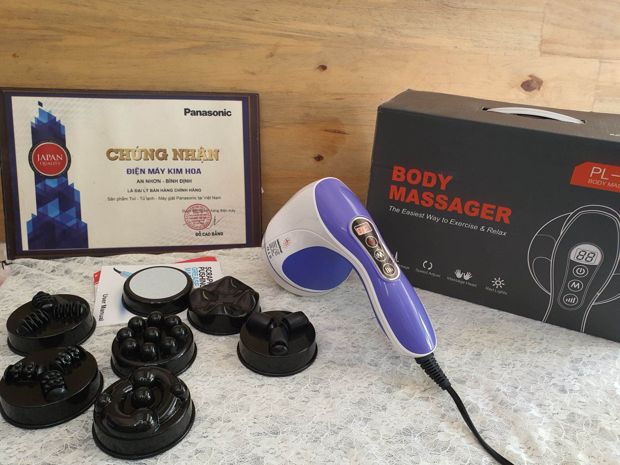 Máy massage cầm tay cao cấp 8 đầu puli pl-603ac3 - điện tử bh 12 tháng