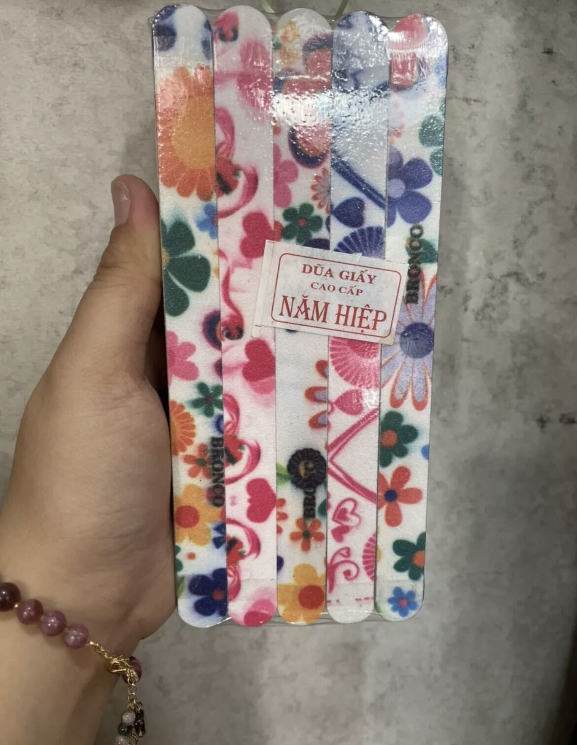 Lốc dũa bông dũa móng tay - 10 cây