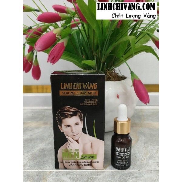 Serum chấm Mụn Dành Cho Nam LINH CHI VÀNG 18ml