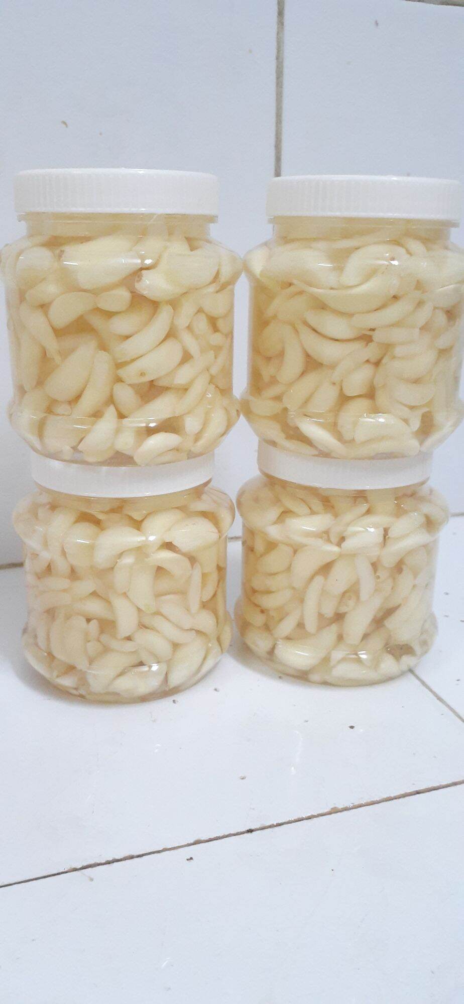 2 hủ tỏi lý sơn ngâm giấm chua ngọt
