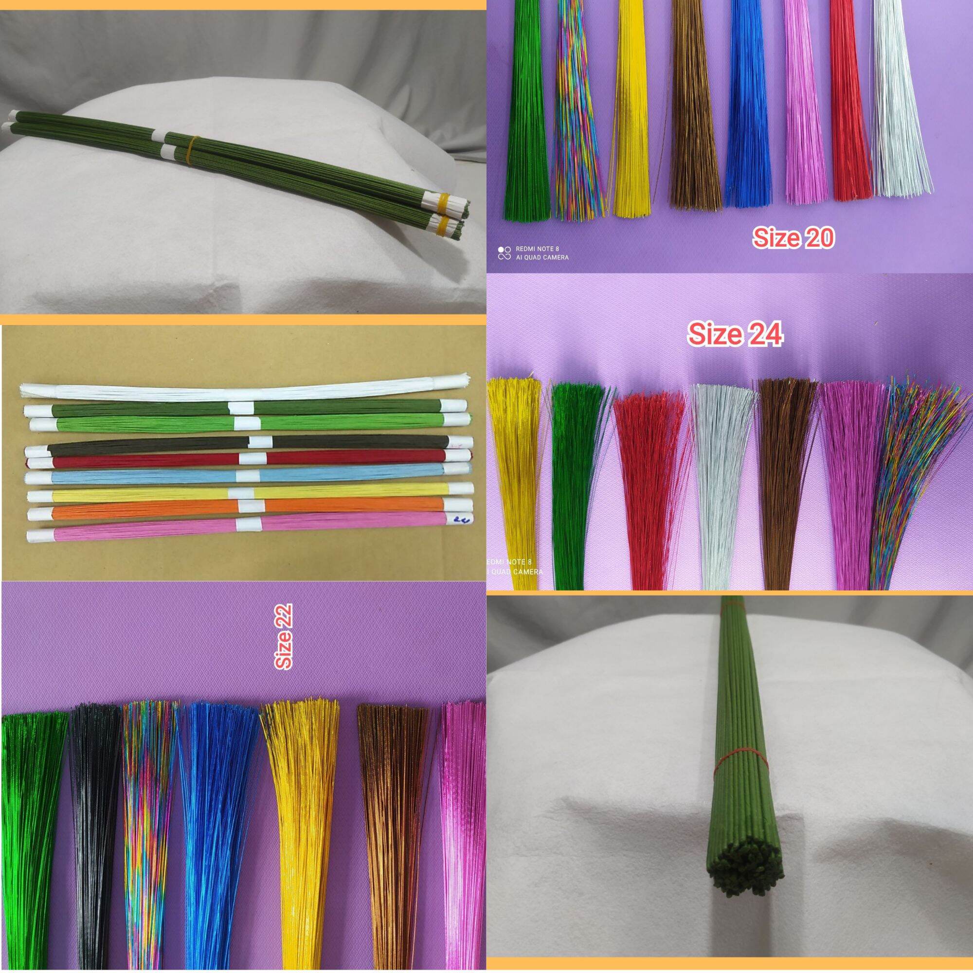 Kẽm handmade, thân, cành, kẽm si, kẽm giấy Thái Lan 60cm, 80cm....lám thân, cành các loại cây hoa giả