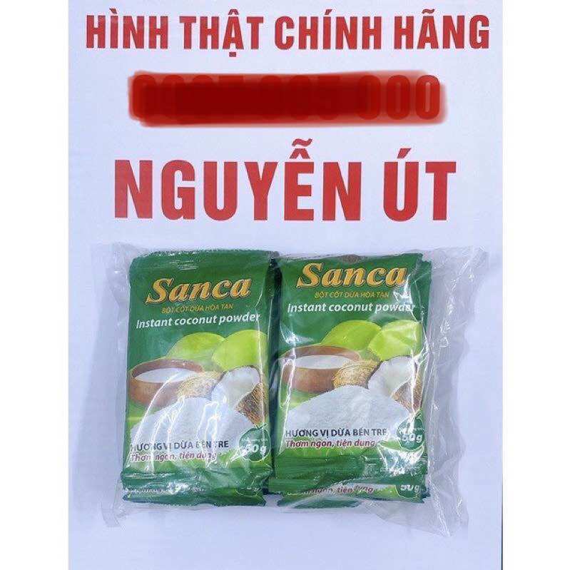 bột cốt dừa sanca lốc 10 gói x 50g