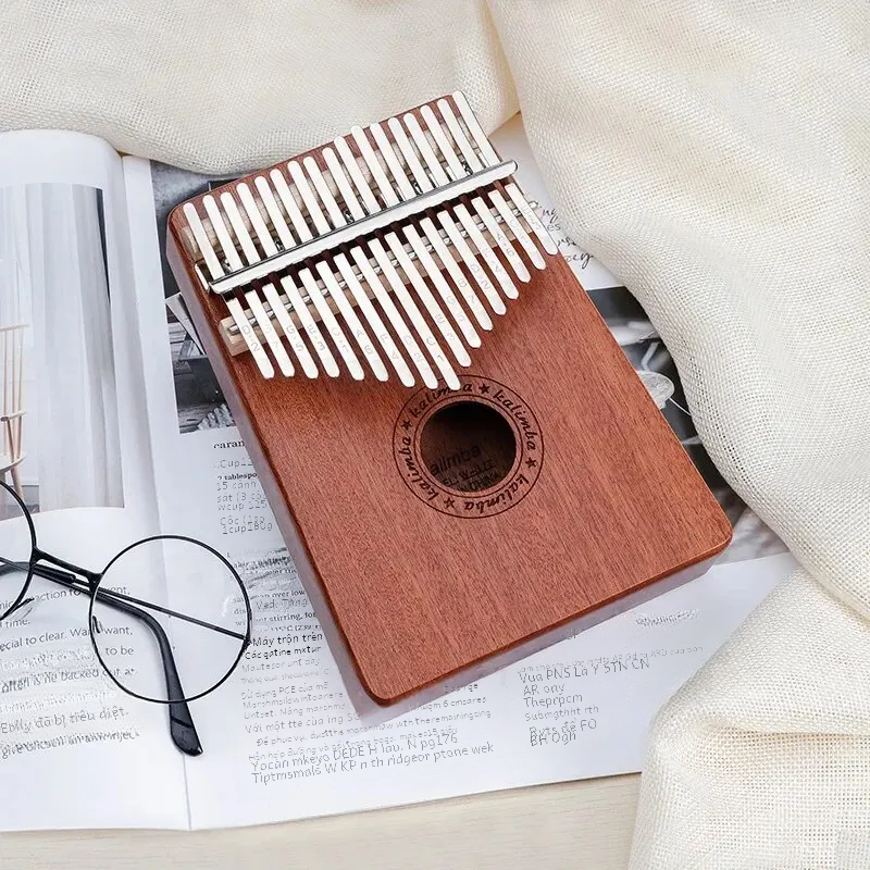 17 tông màu Diatonic Kalimba Hand Piano Nhạc cụ Châu Phi Hộp nhạc Guitar với thân vật liệu khác