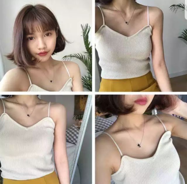 Áo 2 dây len tăm Quảng Châu