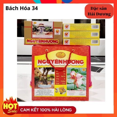 Combo 3 hộp bánh đậu xanh Nguyên Hương 320gram - Đặc sản Hải Dương