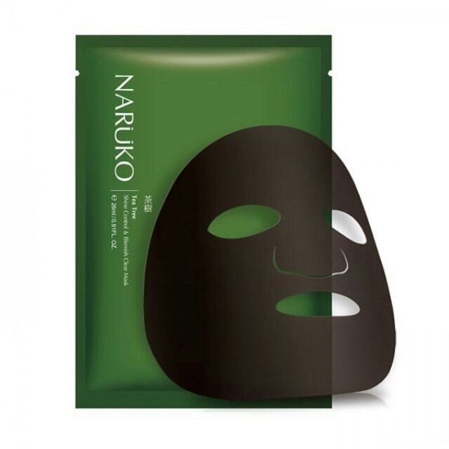 (Bản Trung) Hộp 8 Miếng Naruko Tea Tree Black Mask Kiềm Dầu & Ngăn Ngừa Mụn