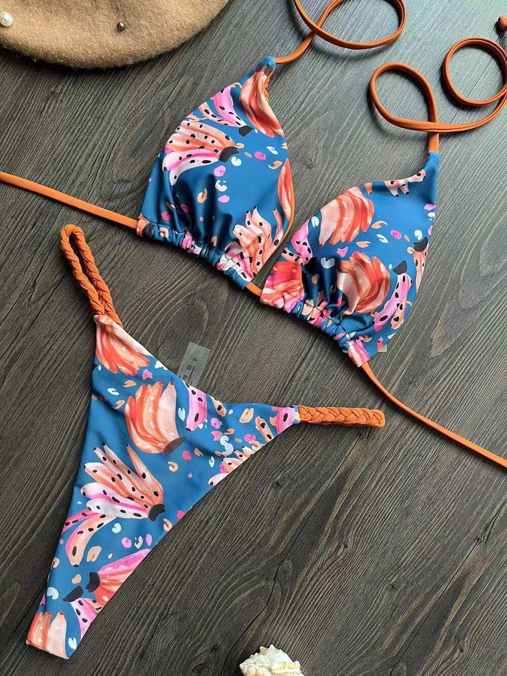 RUOTONGSEPT Da Báo Brasil Bikini Bộ Nữ Gợi Cảm Thông Đồ Bơi 2 Áo Tắm Trung Niên Mặc Đi Biển