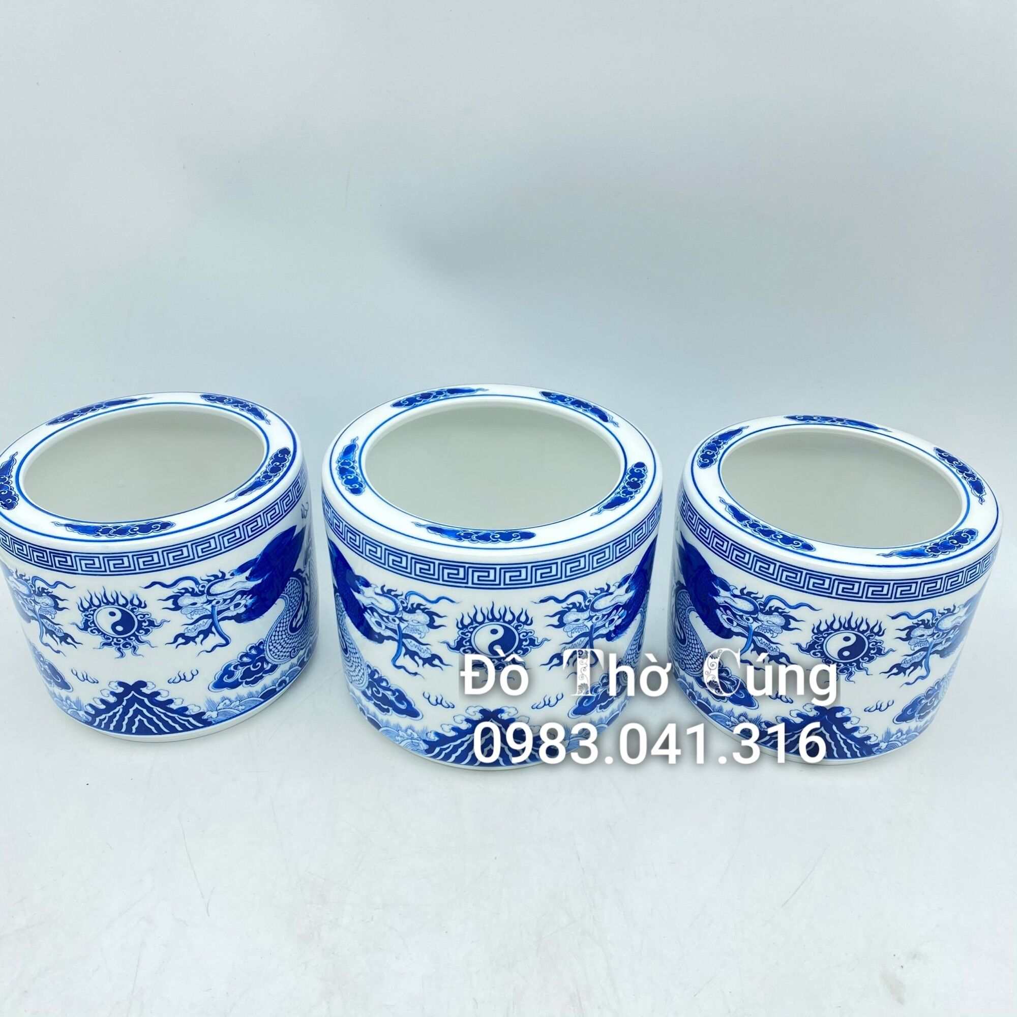 Bát Hương men lam Bát tràng