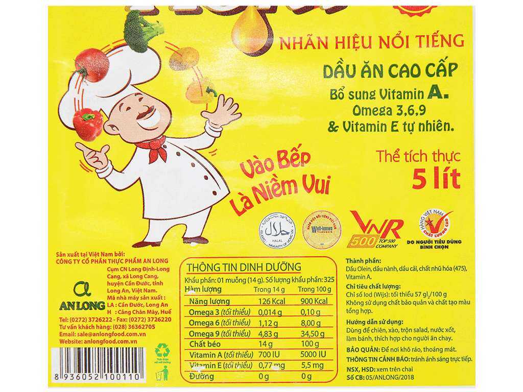 Dầu Ăn Happy Koki 5L
