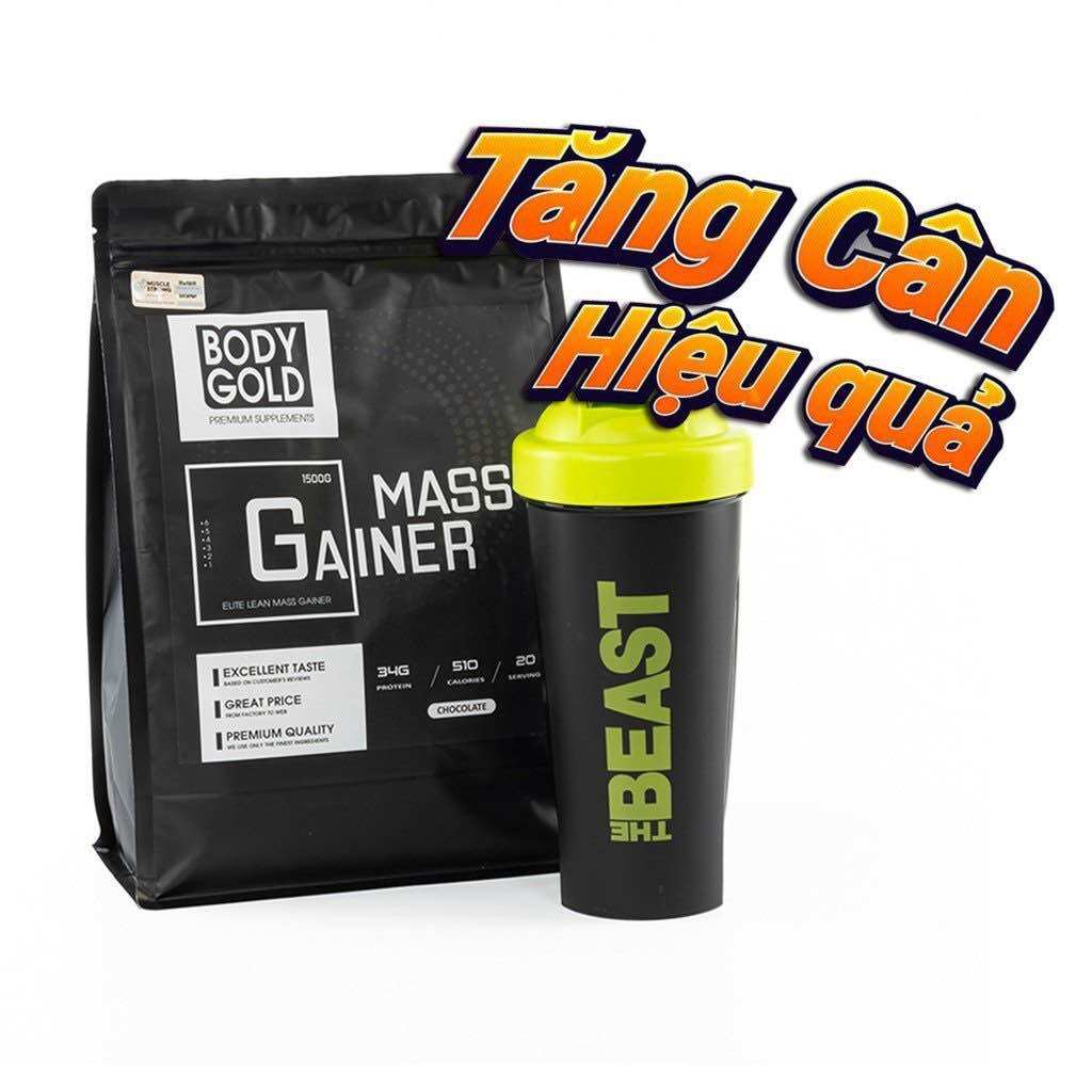Sữa Tăng Cân - Tăng Cơ ELITE LEAN MASS GAINER BODY GOLD 1.5kg - Tặng Bình Lắc