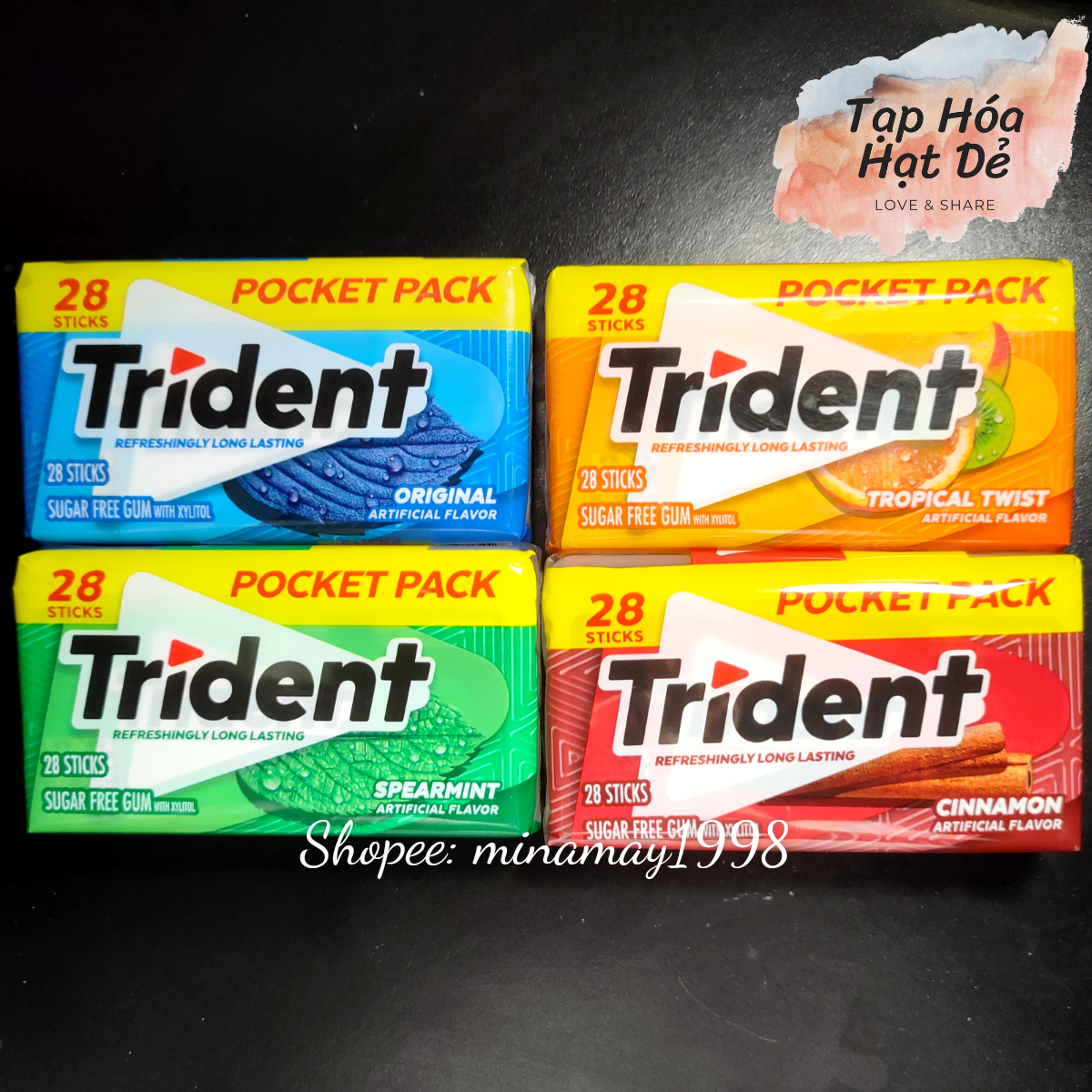 Kẹo gum không đường Trident