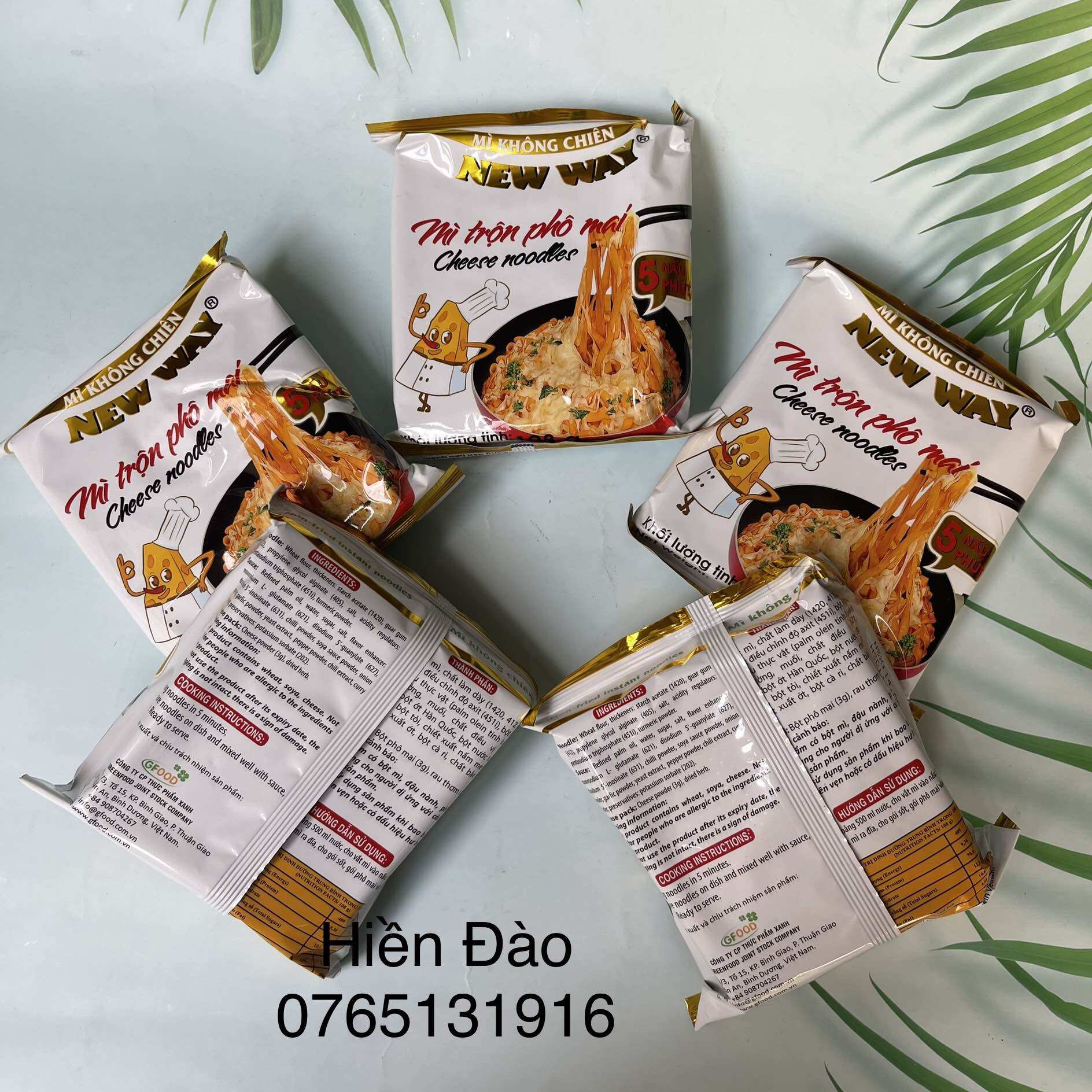 10 Gói Mì Trộn Phô Mai New Way 108gr ( mì không chiên)