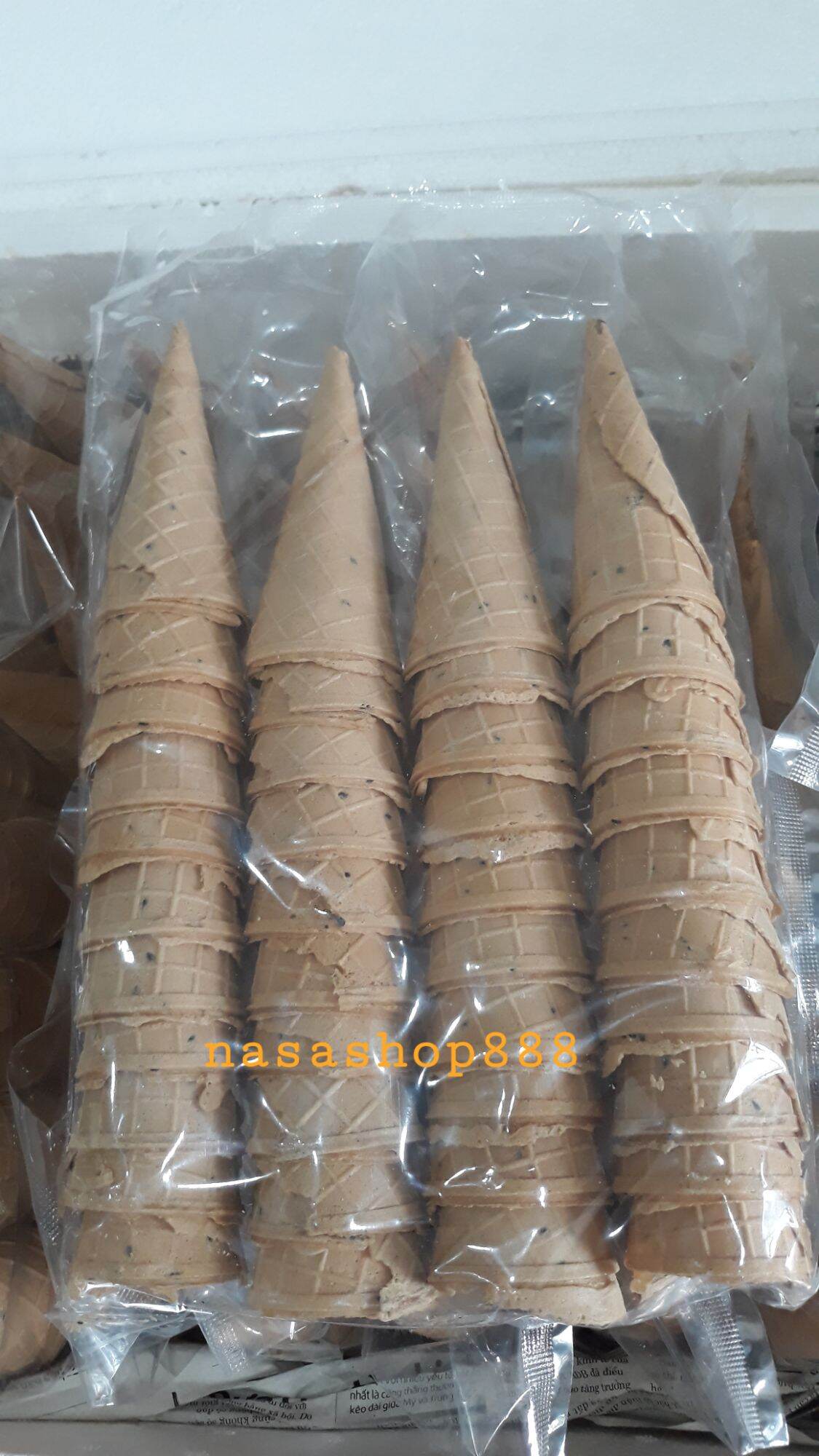 Bịch 10 cái bánh ốc quế giòn thơm ngon có mè