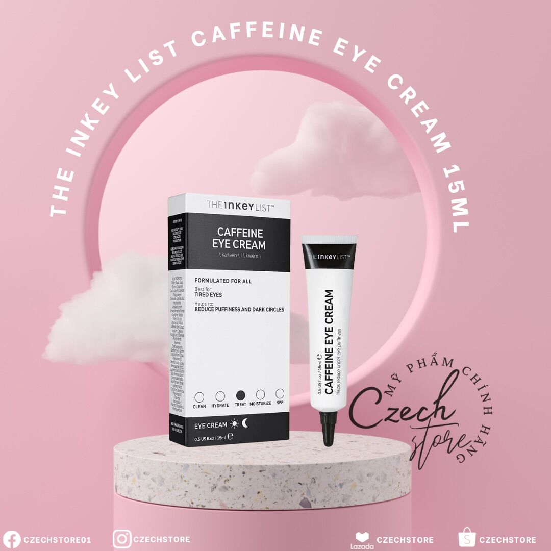Kem mắt The Inkey List Caffeine eye cream 15ml