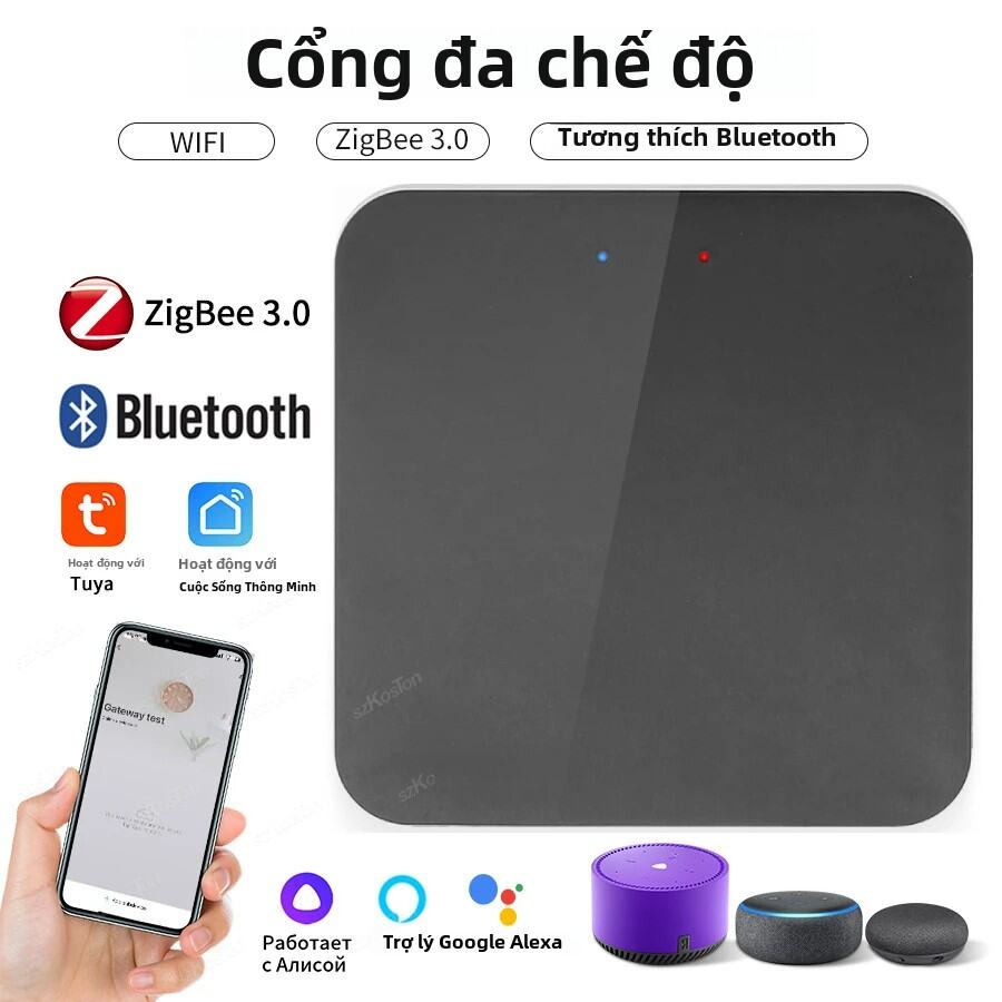 Tuya Cổng Thông Minh WiFi ZigBee Điều Khiển Từ Xa Bluetooth Lưới Hub Tự Động Hóa Đa Chế Độ Hoạt Động Với Alexa Google Cuộc Sống Thông Minh Đa Năng Giá 294,000 Đồng*Miễn phí vận chuyển