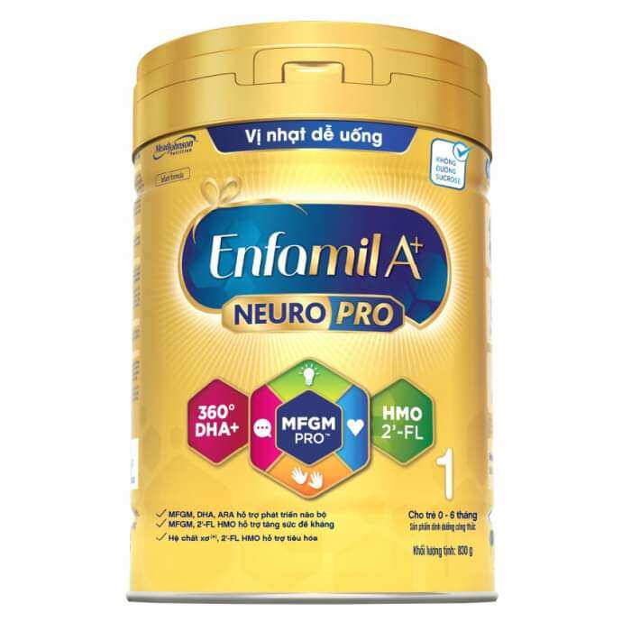 Sữa bột Enfamil A+ NeuroPro 1 với 2 -FL HMO hộp 830gr thumbnail