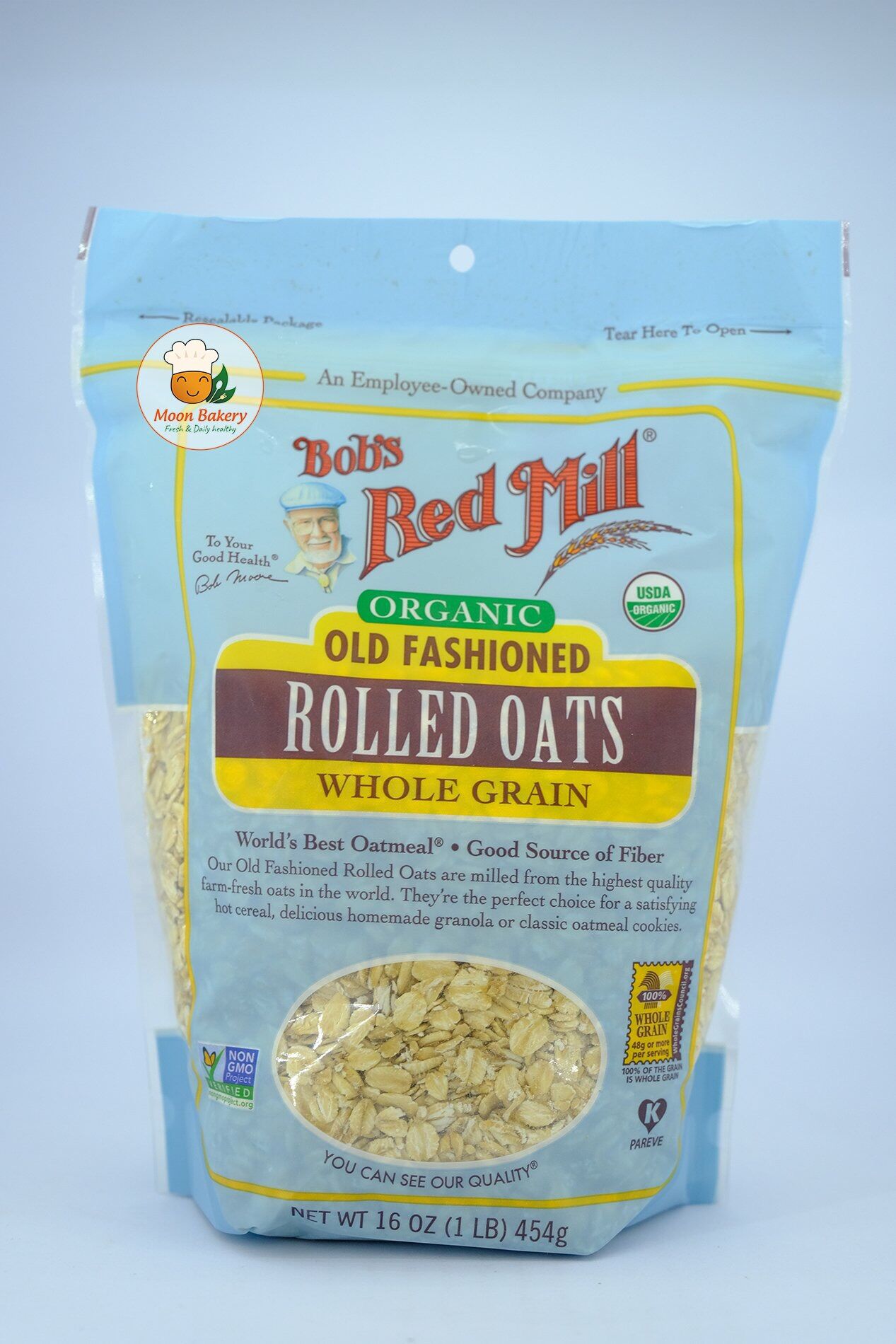 Yến mạch cán dẹt hữu cơ Bob’s red mill Mỹ túi 454gr - HSD 2023