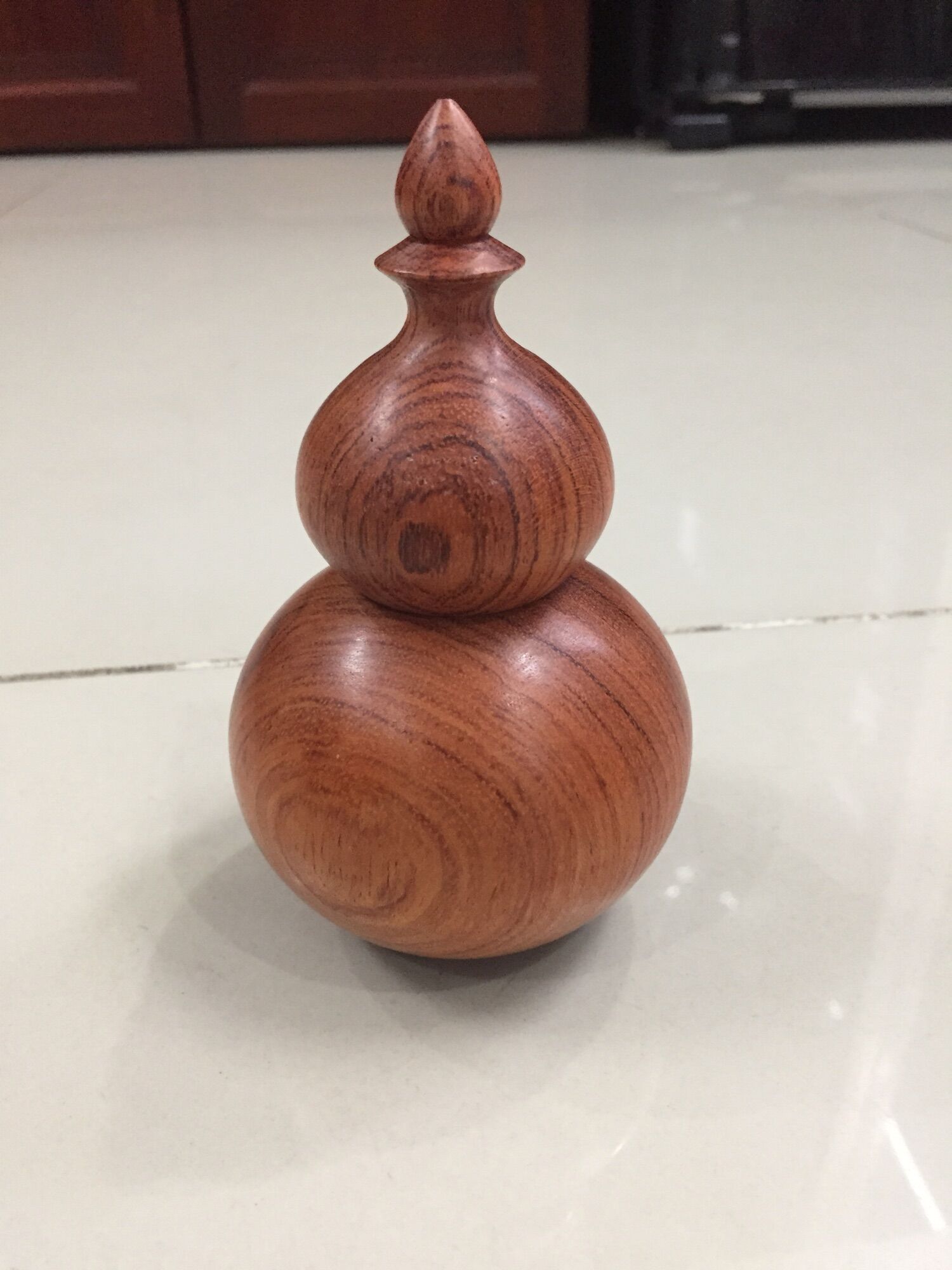 [HCM]Hủ tăm hồ lô nắp rời gỗ hương chạm sắc nét