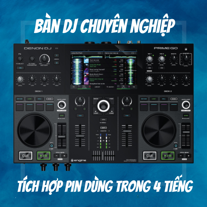 Denon DJ Prime Go - Bàn DJ Chuyên Nghiệp Tích Hợp Pin Đầu Tiên Trên Thế Giới