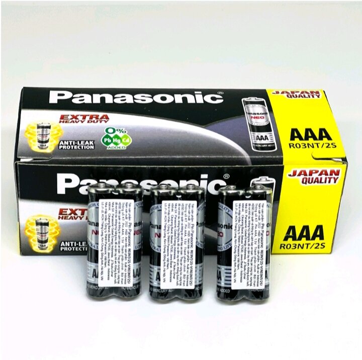 1 vỉ ( 2 viên) Pin Panasonic AAA ( màu đen)