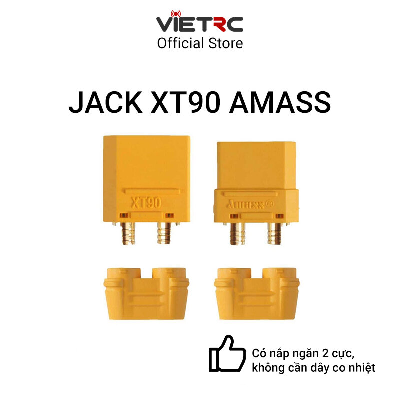 Jack / Giắc cắm XT90 Amass cho nguồn/pin dòng xả cao