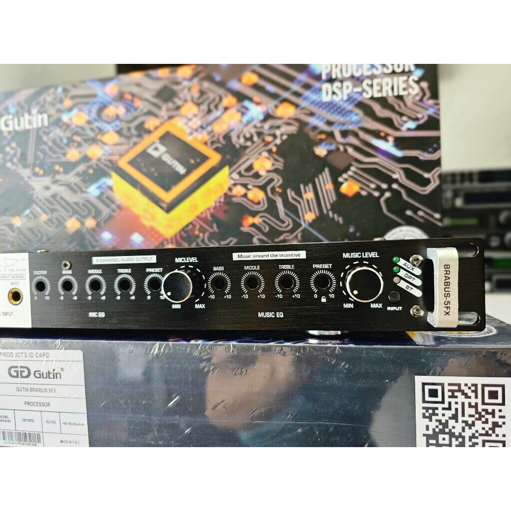 Vang Cơ Lai Số GD GUTIN Brabus 5FX V3, tích hợp Bluetooth và optical ( Sản Phẩm chính hãng năm 2023) - 8 chế độ chống hú chất âm tuyệt với - Gia Khang electronics