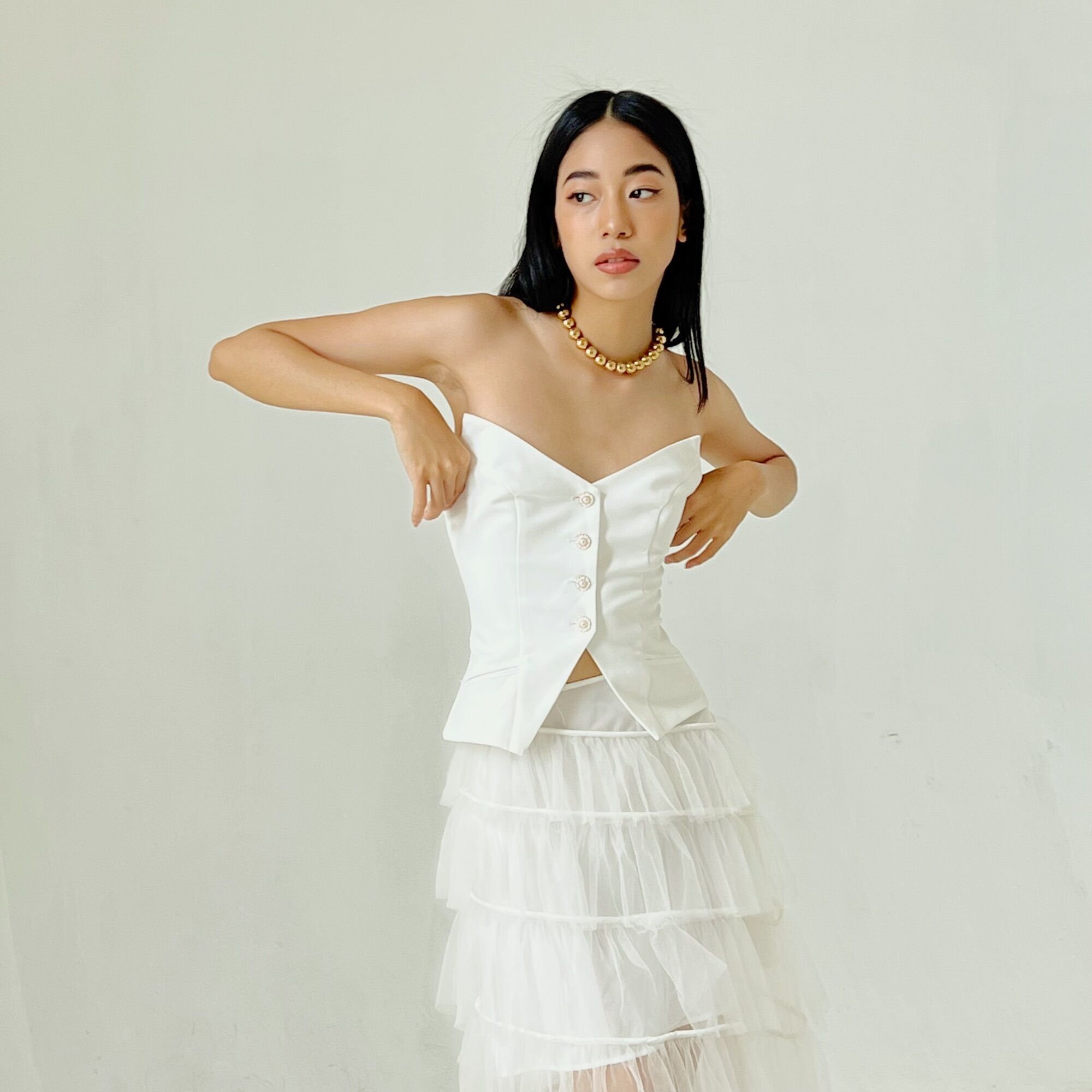 NUDIEYE - Áo Corset Charlene Silk Corset