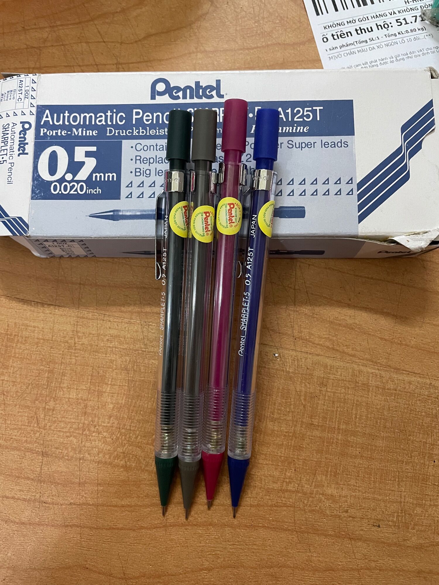 Bút chì bấm pentel a255 ngòi 0.5mm