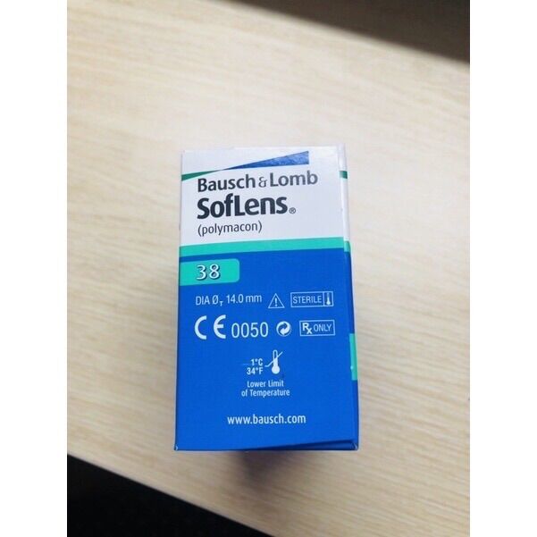 (1 chiếc) Contact lenses cận Soflens 38 Bausch & Lomb dùng 3 tháng (Usa)