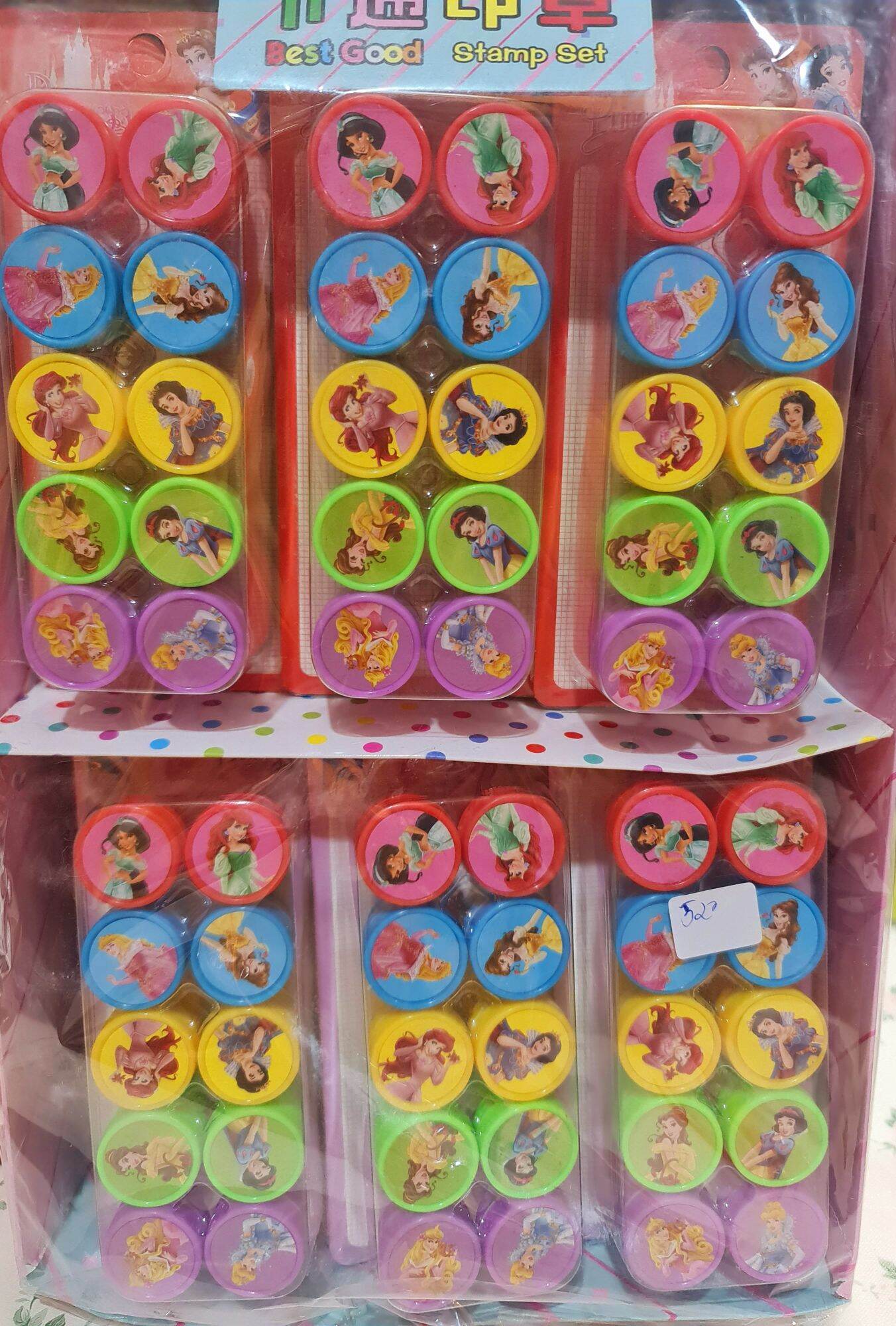Set 10 con dấu in hình các nàng công chúa.