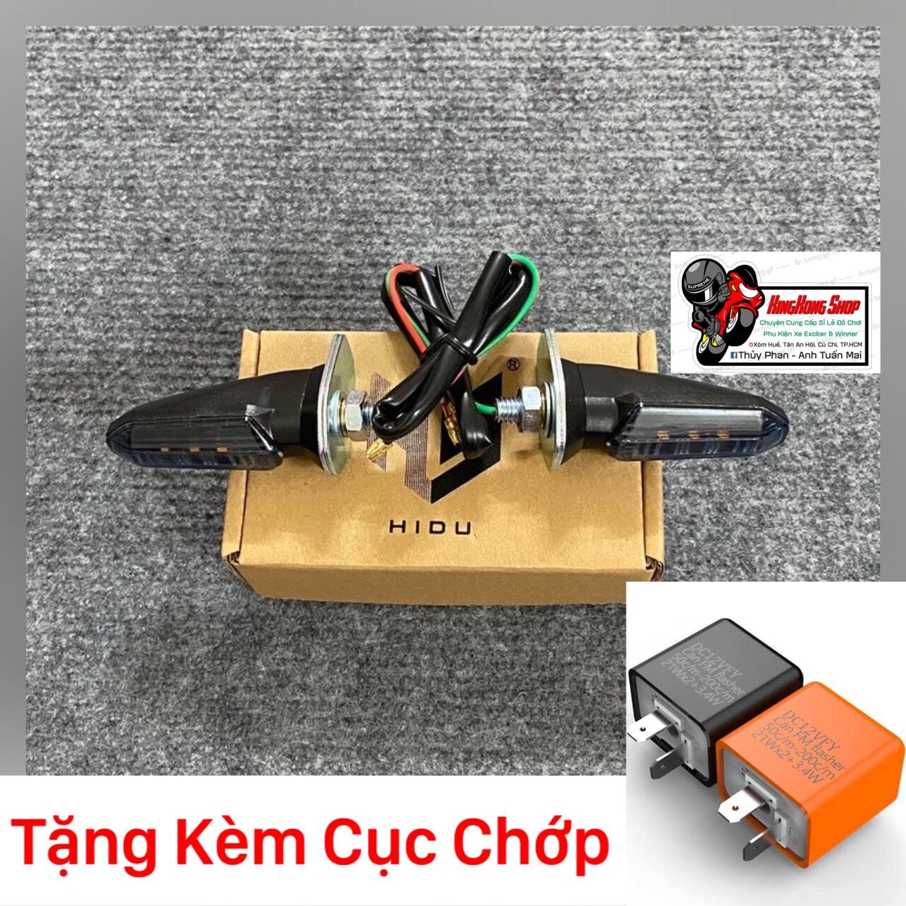 Xi nhan led gắn mọi loại xe ex,winner, vario...tặng kèm cục chớp.