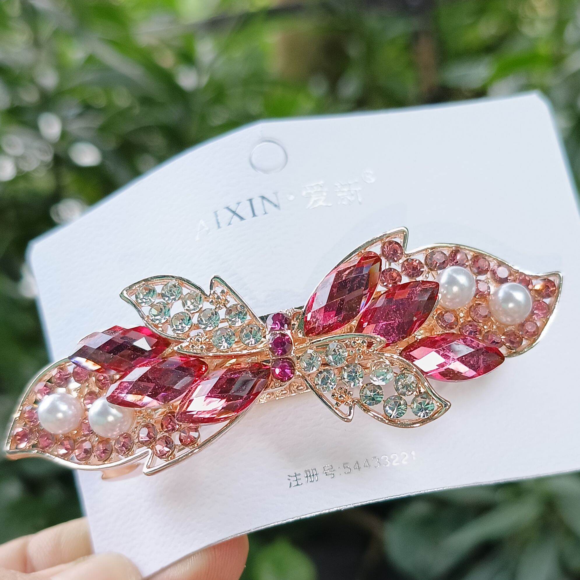 Kẹp tóc đính đá pha lê lấp lánh cao cấp