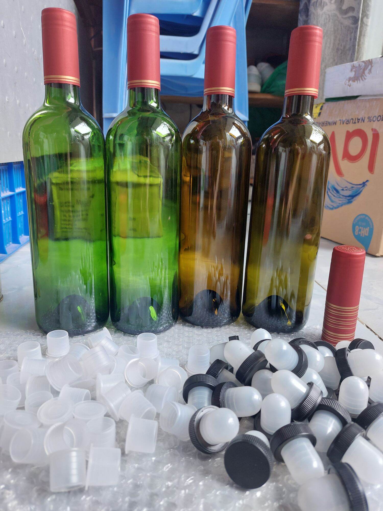 Chai thủy tinh màu 750ML