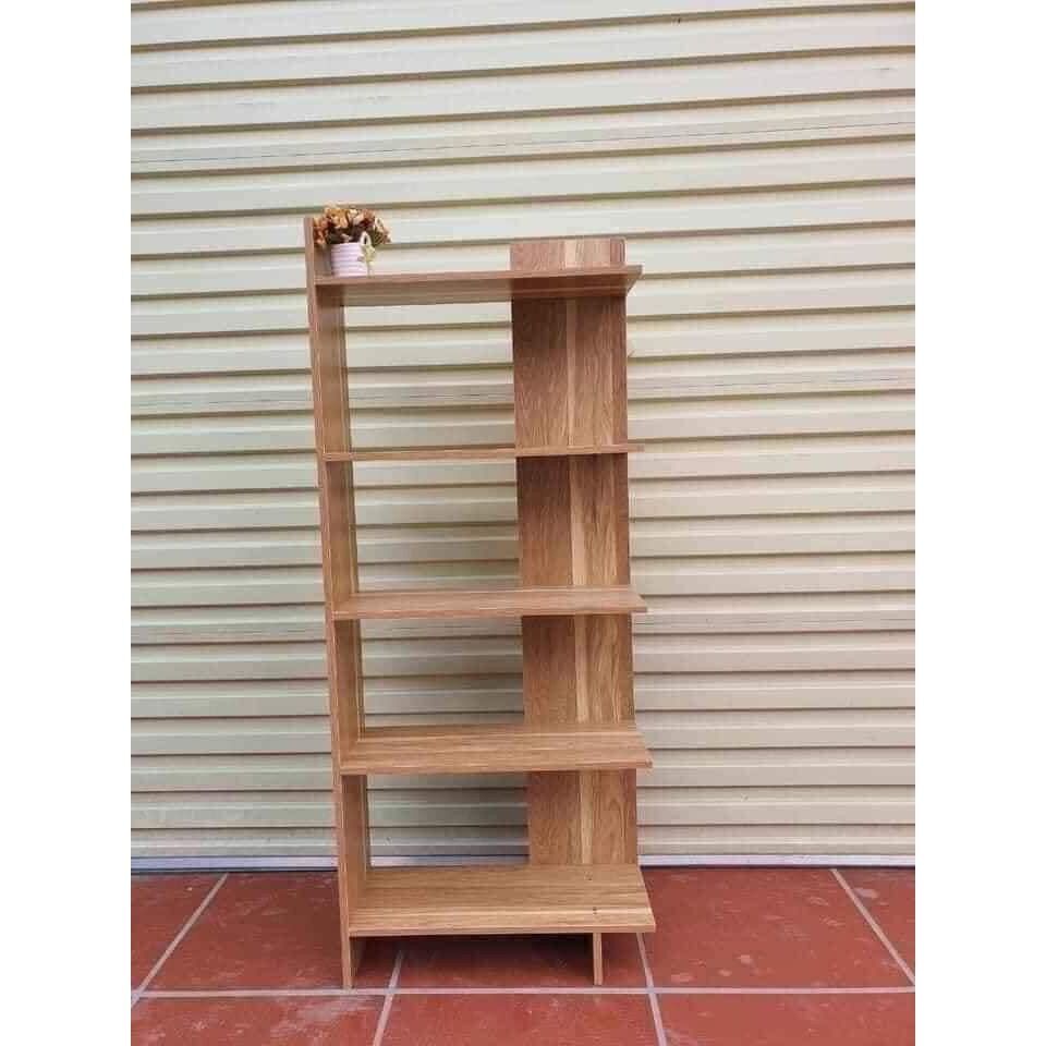 Kệ gỗ trang trí, kệ góc tường gỗ 5 tầng