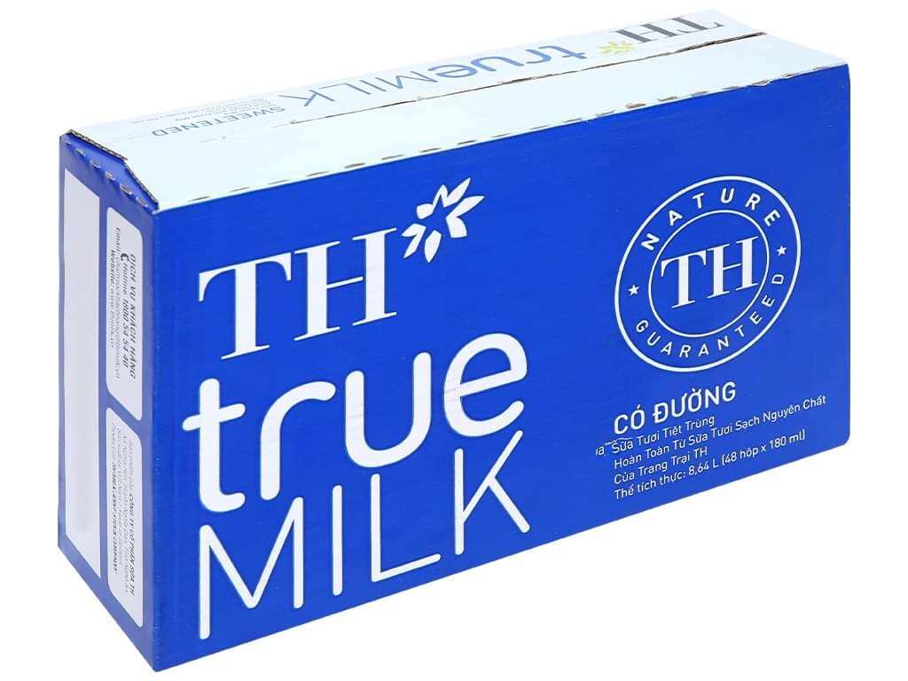 Sữa TH true có đường 110ml 48 hộp