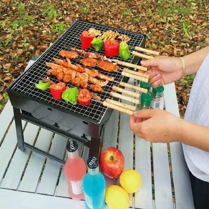 Bếp nướng than hoa vuông ngoài trời dã ngoại - Bếp nướng BBQ