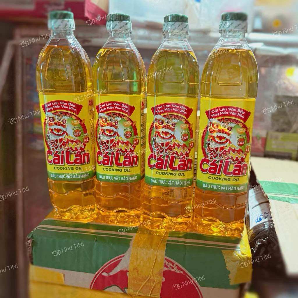 [ Combo 5 chai ] Dầu ăn Cái Lân chai 1 lít- Dầu thực vật- Hạn sử dụng 2 năm