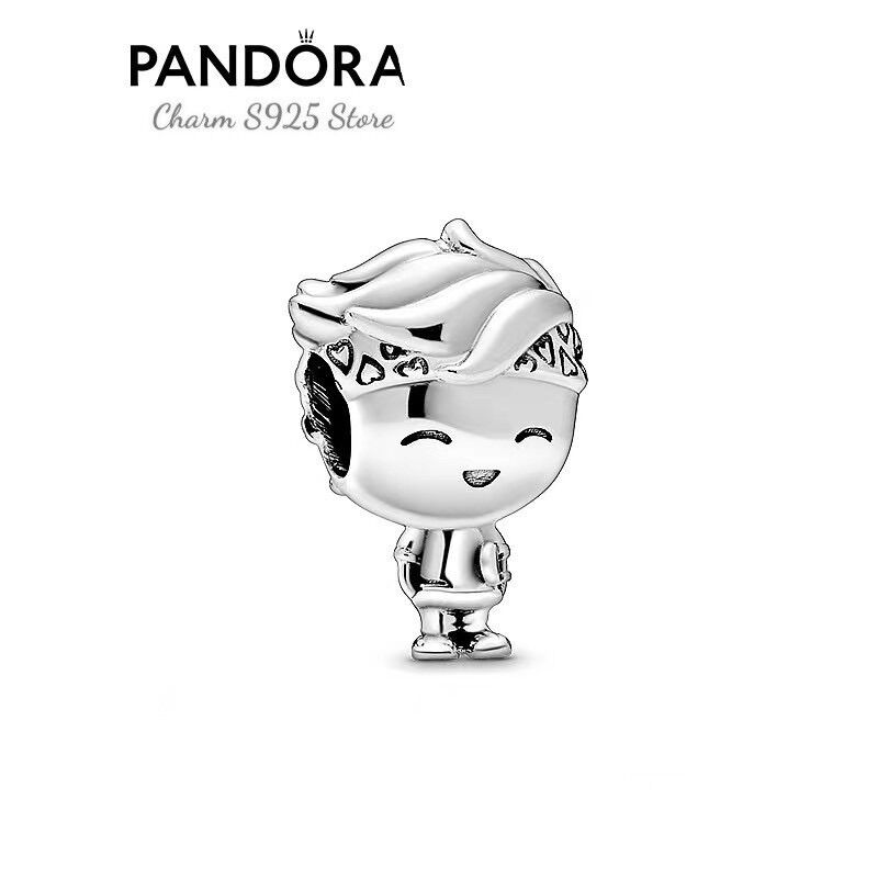 Charm pan ale chàng trai bạc s925 cao cấp