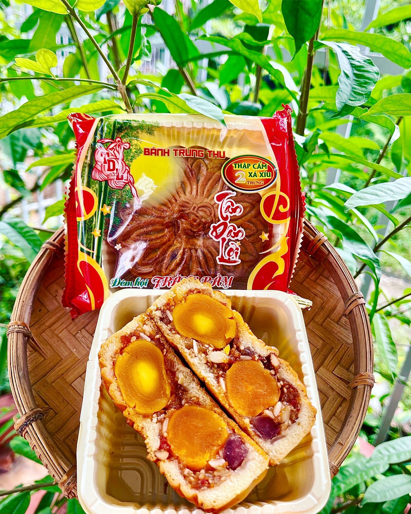 ( Thập Cẩm Xá Xíu 2 Trứng ) BÁNH TRUNG THU TÂN DÂN LỢI 200g