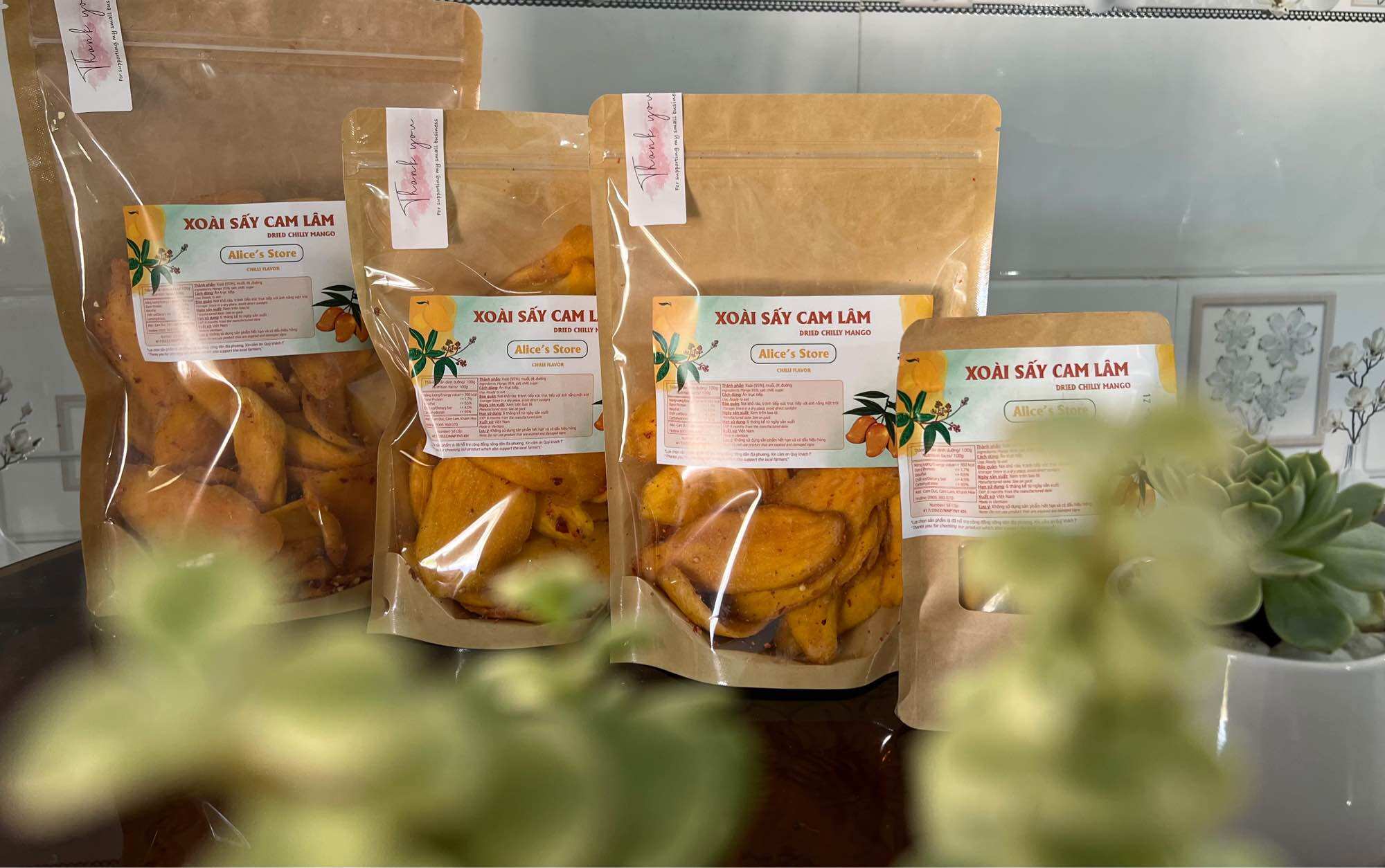 Xoài sấy muối ớt - 500g -chilli dried mango