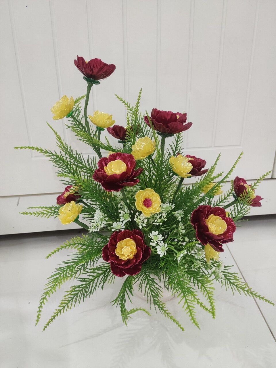 Chậu hoa pha lê để bàn cao 35cm