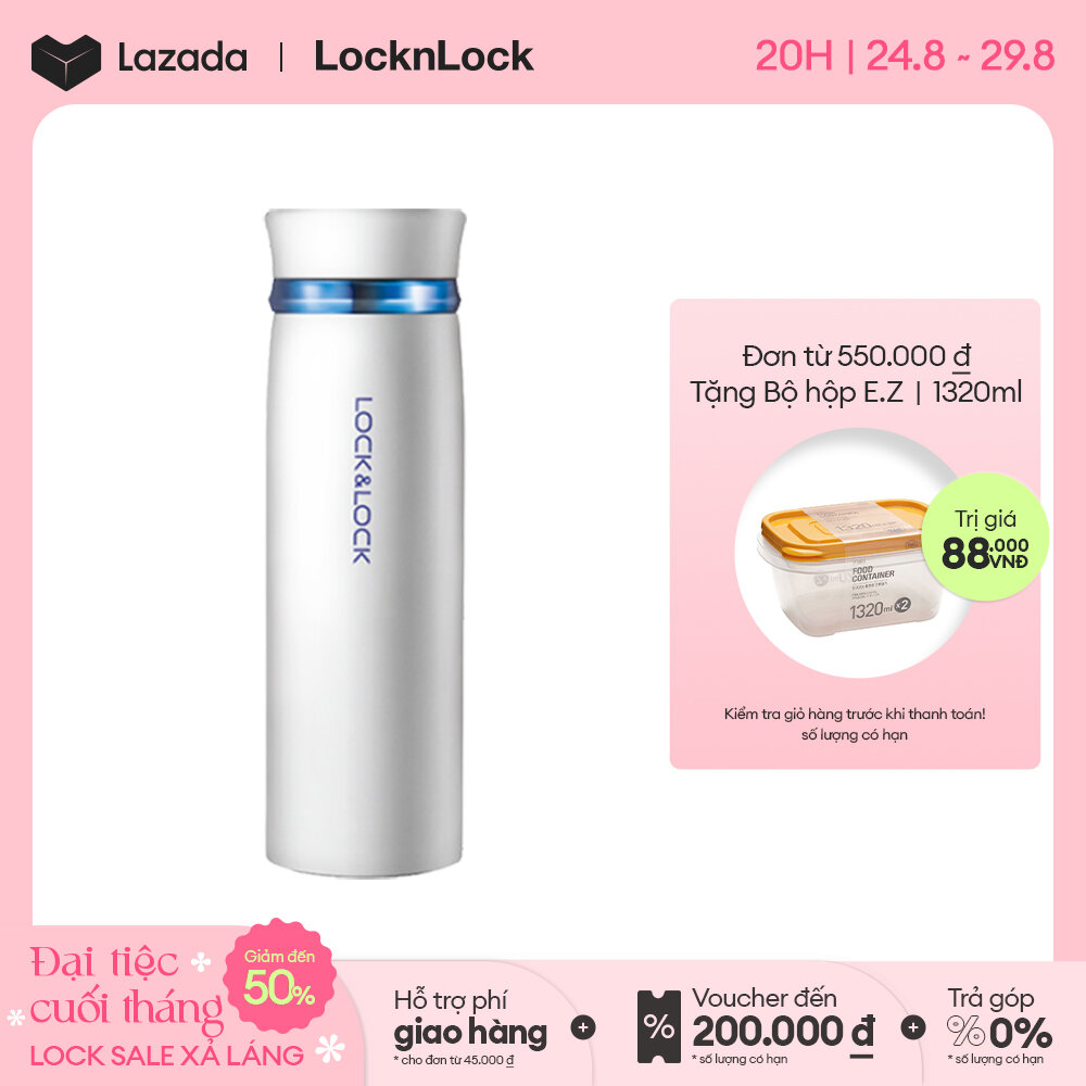 LHC4131WB - Bình Giữ Nhiệt Lock&Lock Feather Light 450ml - Trắng / Xanh (Trắng). Thiết kế sang trọng chất liệu cao cấp kích thước nhỏ gọn mức giữ nhiệt vượt trội. Hàng chính hãng