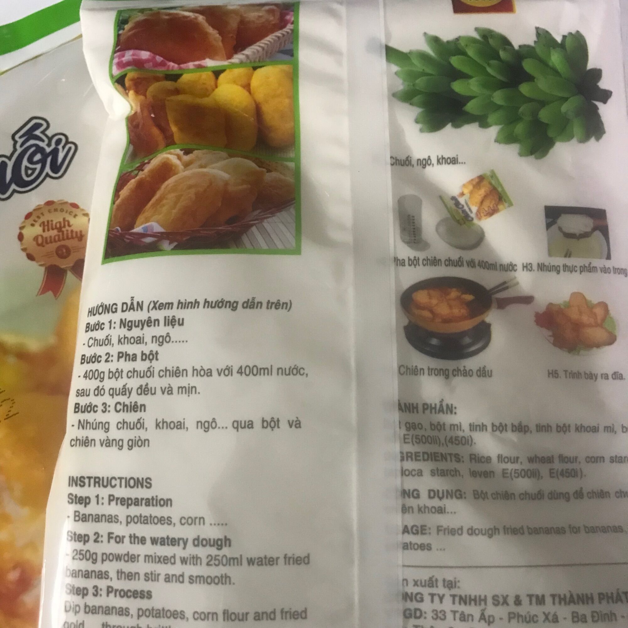 Bột chiên CHUỐI Thành Phát thơm ngon giòn xốp
