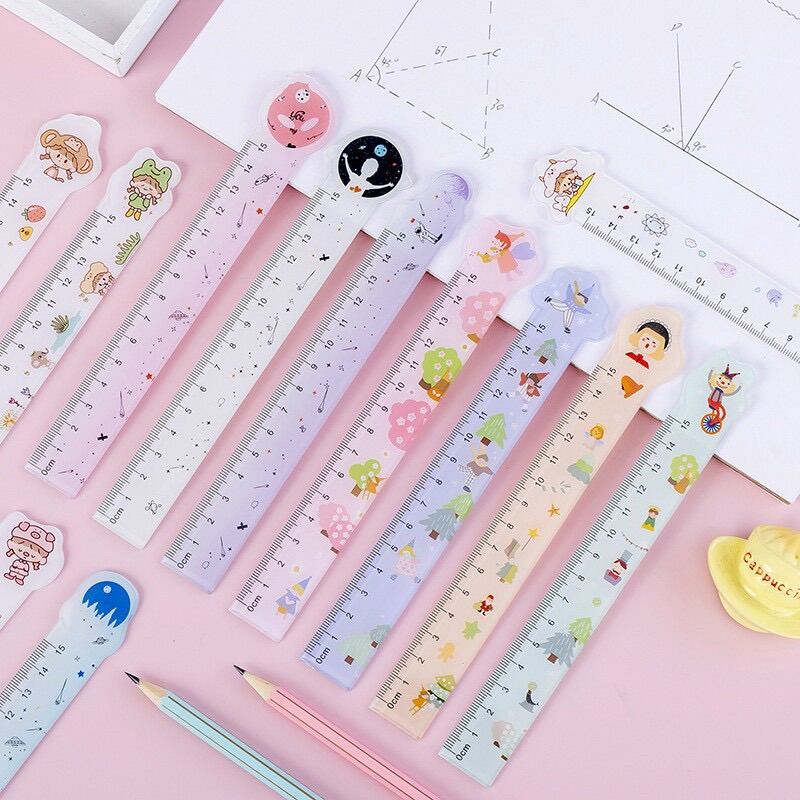 Thước Kiểu Hoạt Hình Dễ Thương 15cm