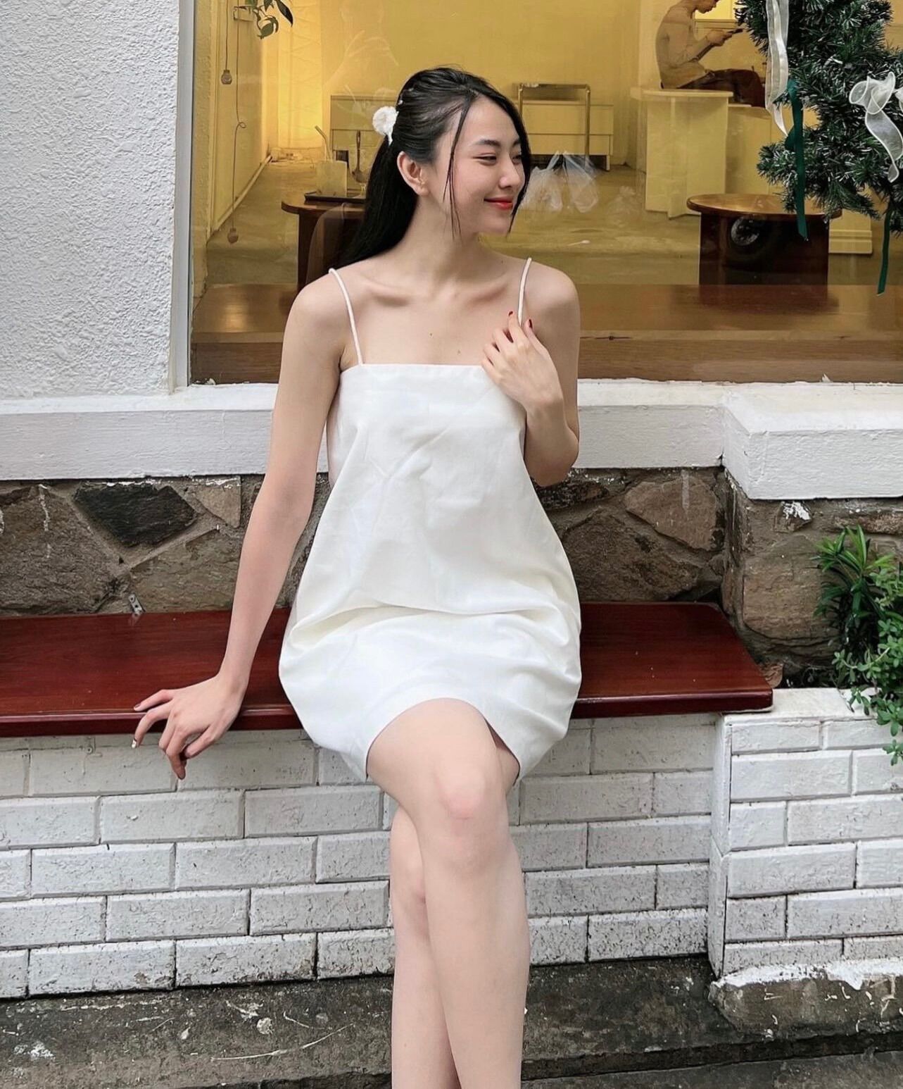 (Real photos, kerosene speed)🍩𝒏𝒆𝒘 𝒊𝒏 - Lenin basic dress🤎Dress halter piece Basic