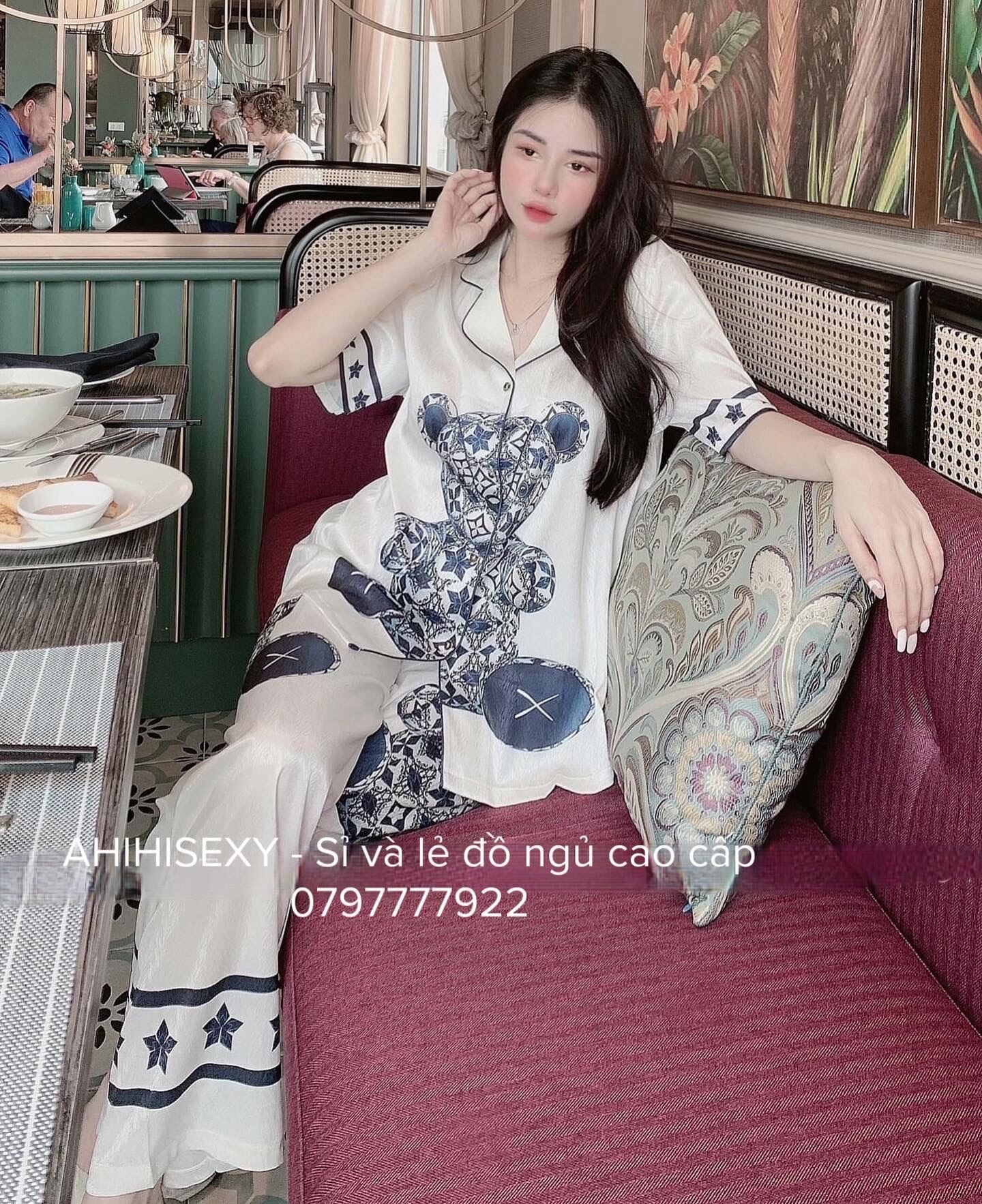 Váy lụa ngủ Quảng Châu cao cấp phối voan bèo sexy - 112550935