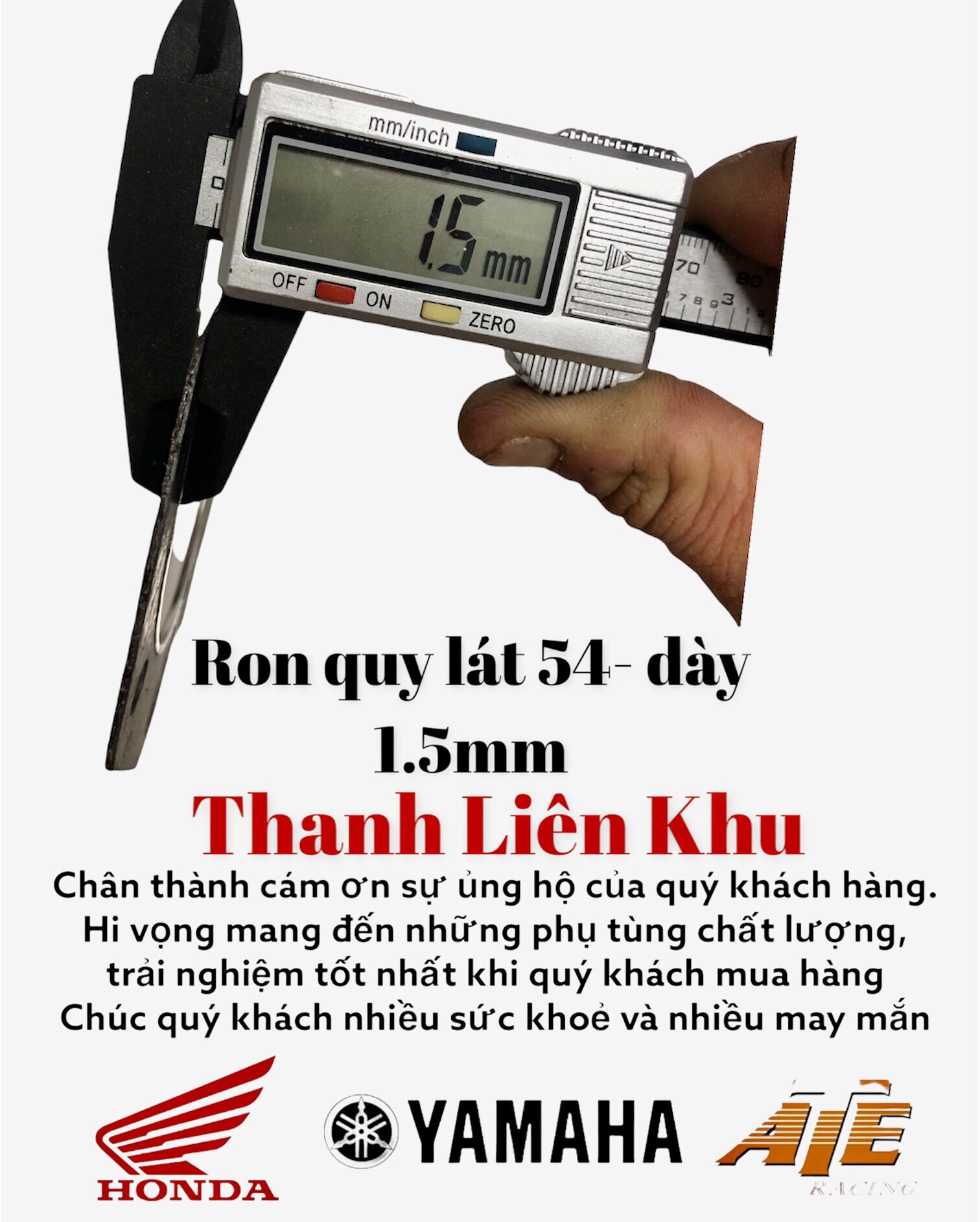 Ron Quy Lát 54mm dày 1.5mm ( tặng kèm ron chân lòng)