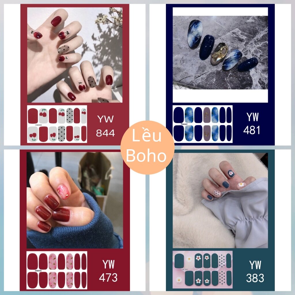 [HCM]Miếng Dán Móng Tay Nail Sticker họa tiết
