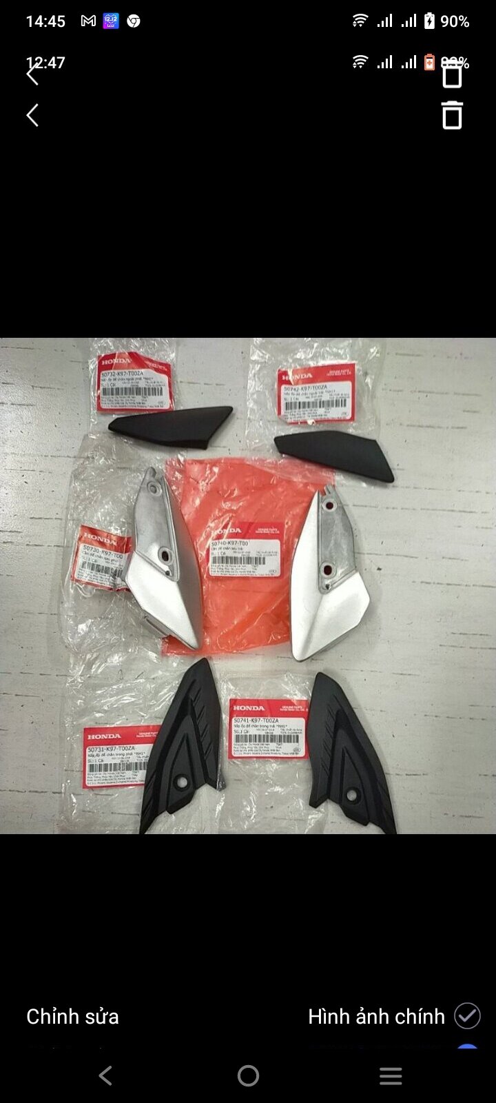A Bộ gác chân xếp sau Honda PCX 2017-2020