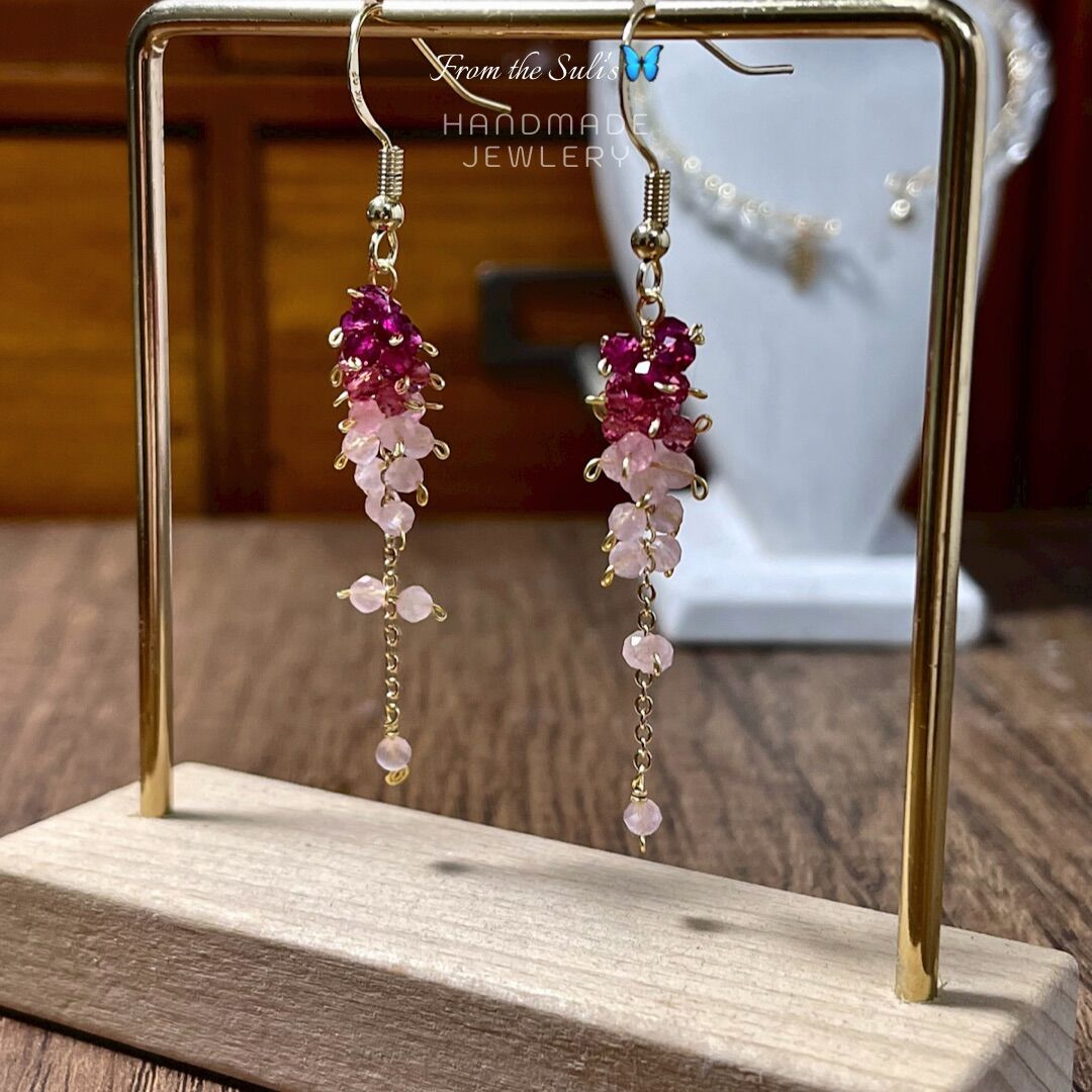 Khuyên tai pha lê dài lấp lánh [Suli'shandmade]